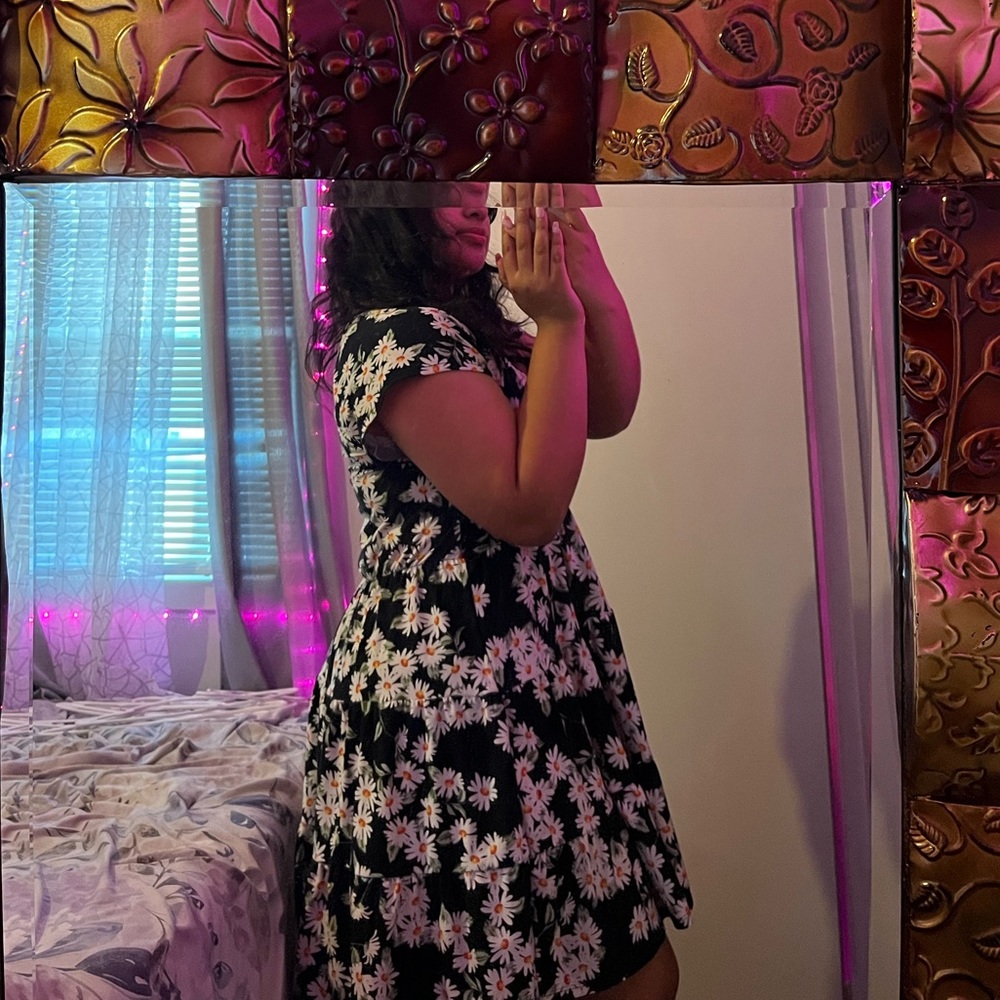 black floral dress!!